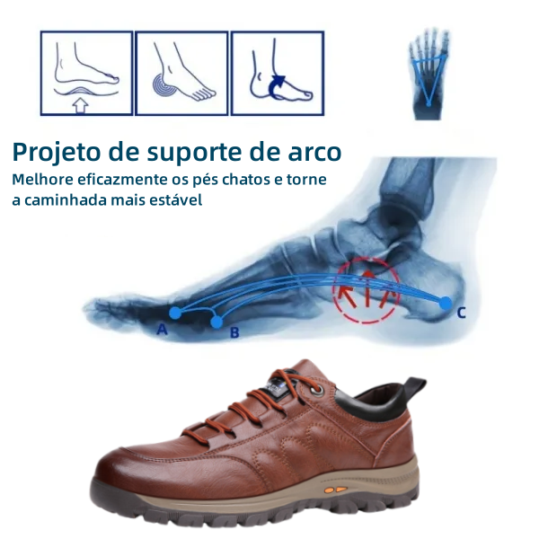 🔥Oferta por tempo limitado hoje: 70 % popust!  ⏰ - Sapatos ortopédicos com design ergonómico - Couro premium + costura manual 👞