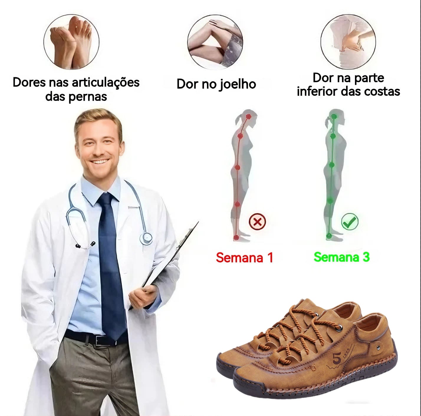 🔥Oferta por tempo limitado de hoje: 30% de desconto⏰ - Calçado ortopédico ZAPIEERS® | Conforto para caminhar o dia todo