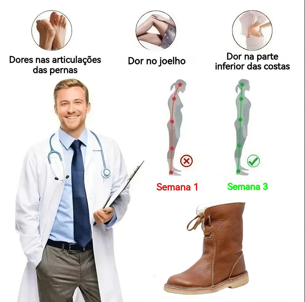 🔥Oferta por tempo limitado: 30% de desconto hoje! ⏰ - Sapatos Ortopédicos ZAPIEERS® | Couro Premium 👞Costurado à mão