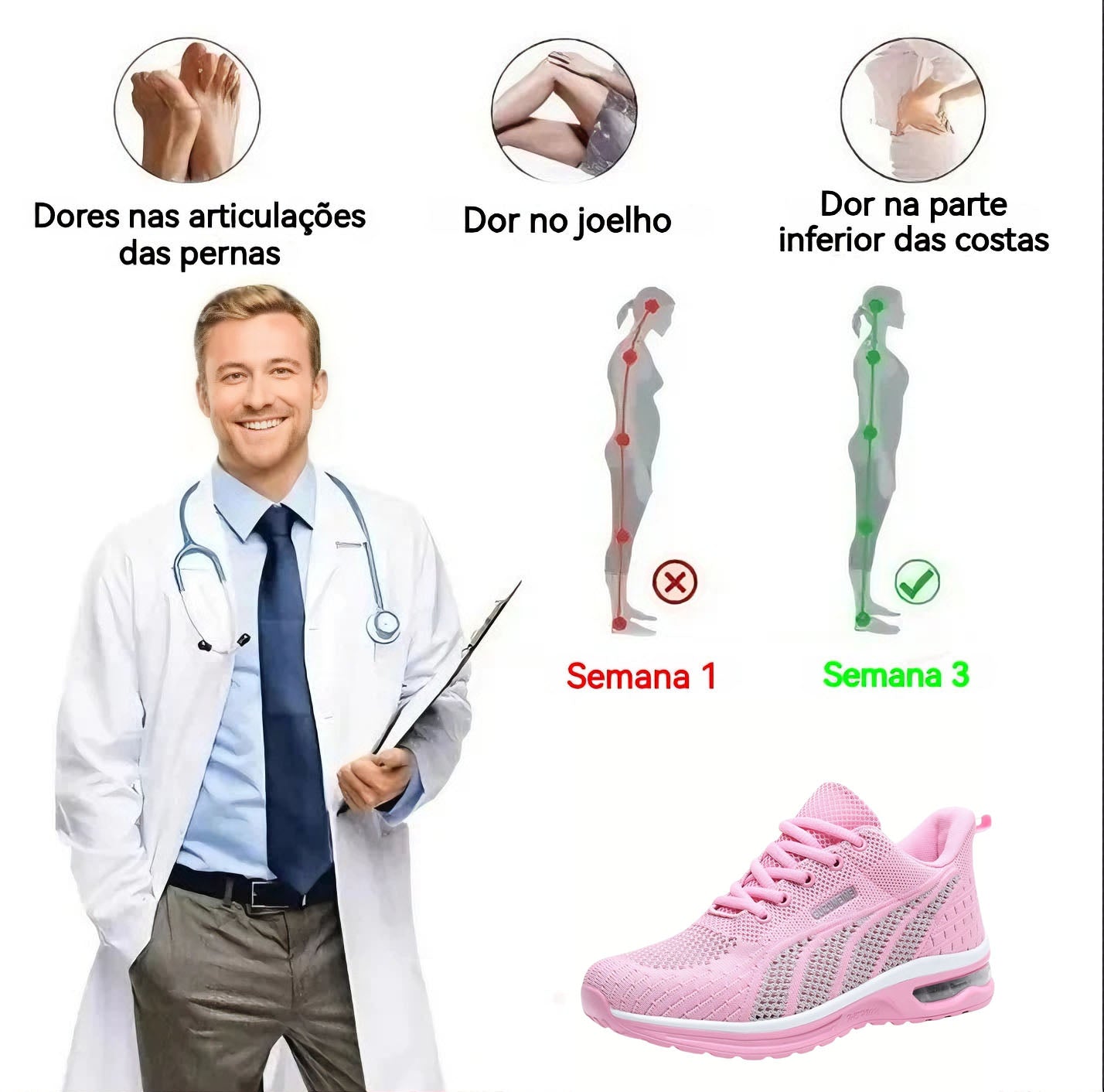 🔥Oferta por tempo limitado de hoje: Calçado ortopédico Zapierers® | Aproveite 30% de desconto para caminhar com conforto durante todo o dia⏰