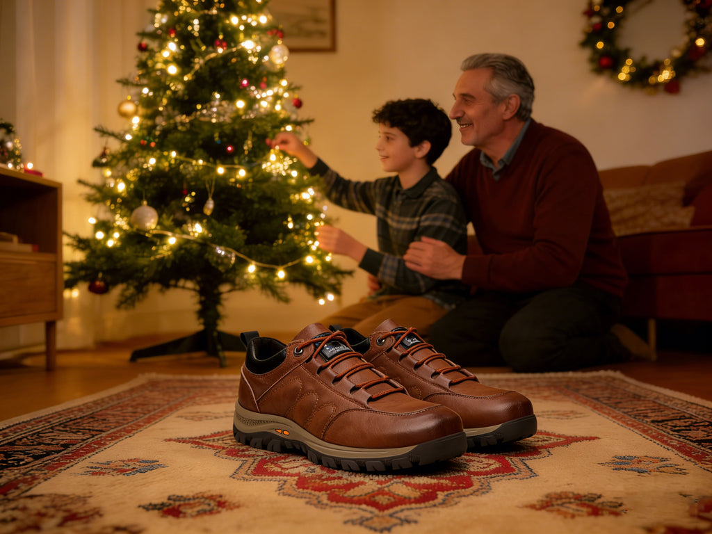 🎄Oferta de Natal por tempo limitado: 30% de desconto! - Calçado casual ZAPIEERS® 👞 - Estilo natalício + Confortável, impermeável e antiderrapante - O presente de Natal perfeito 🎁