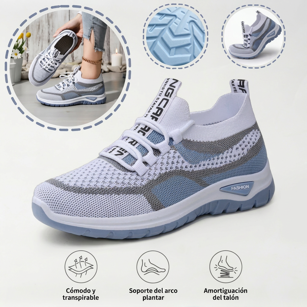 Zapatos correctores casuales en colores combinados