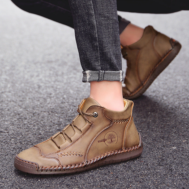 Zapatos ortopédicos cómodos y informales — de piel de vacuno italiana mate, con soporte para el arco