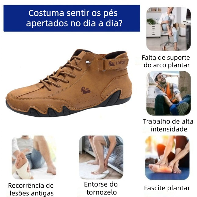 🔥Black Friday: 50% de desconto⏰ - Zapieers® Tênis de Caminhada Ergonômicos - Costura Manual 👞
