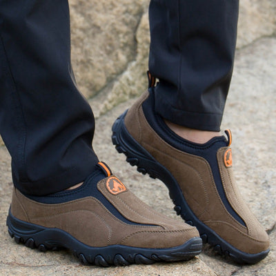 Zapatos ortopédicos cómodos de ante: con soporte para el arco plantar, para aliviar el dolor