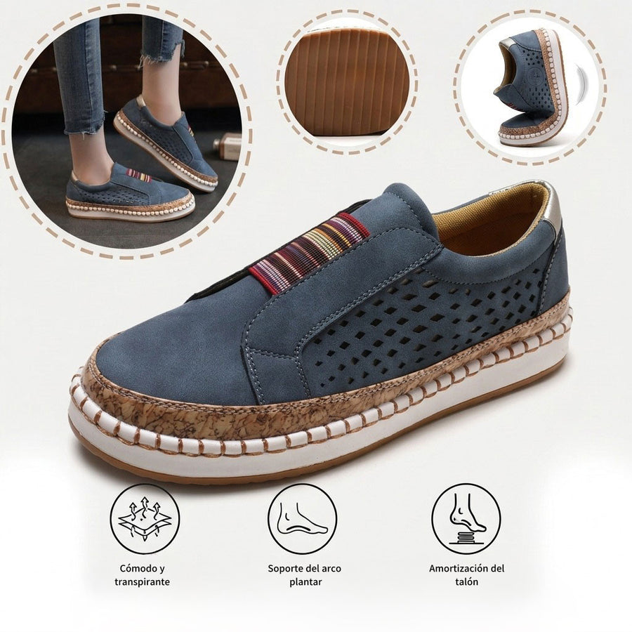 Zapatos ortopédicos cómodos: con soporte para el arco, alivian el dolor; transpirables.
