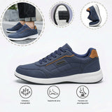 Zapatos ortopédicos cómodos: con soporte para el arco del pie, que alivian el dolor; ligeros, con amortiguación y exterior de piel impermeable.