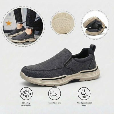 Zapatos ortopédicos cómodos de ante: con soporte para el arco plantar, que alivian el dolor; recomendados por podólogos