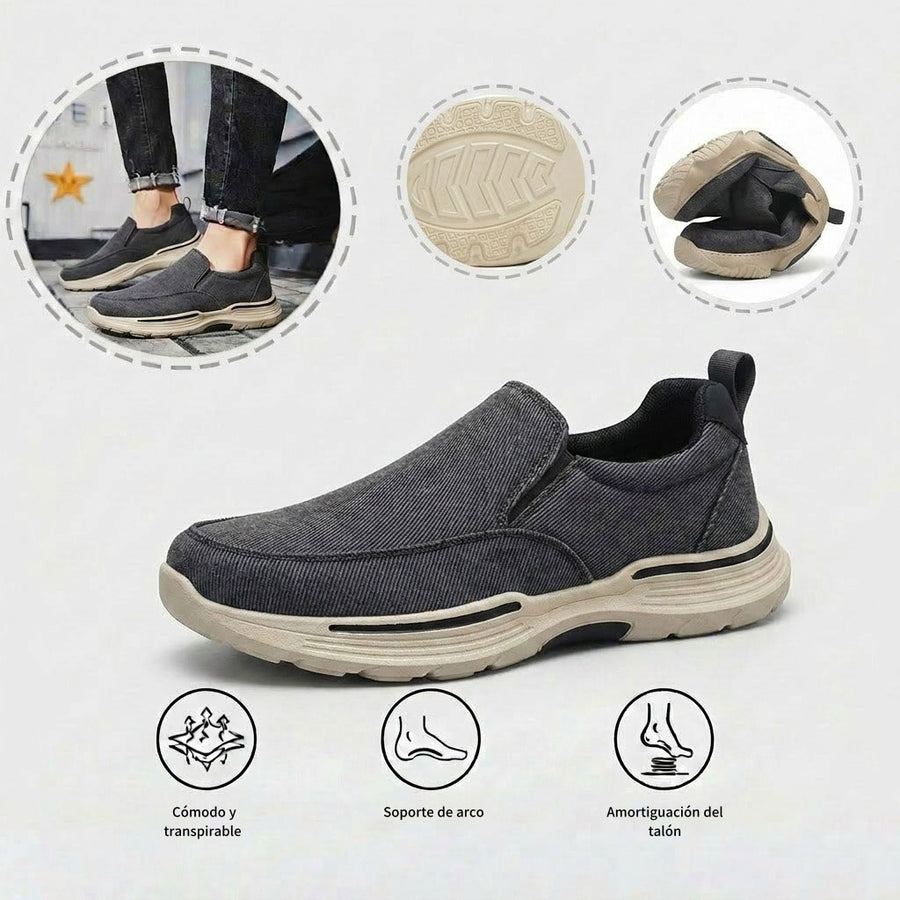 Zapatos ortopédicos cómodos de ante: con soporte para el arco plantar, que alivian el dolor; recomendados por podólogos