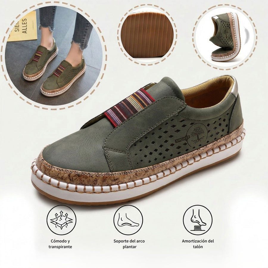 Zapatos ortopédicos cómodos: con soporte para el arco, alivian el dolor; transpirables.
