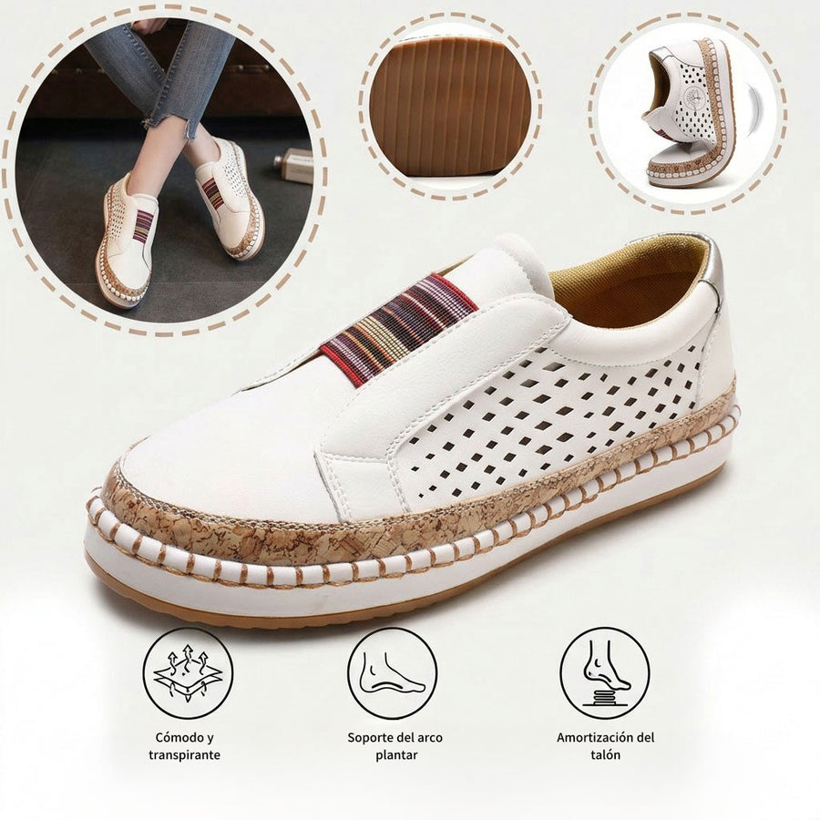 Zapatos ortopédicos cómodos: con soporte para el arco, alivian el dolor; transpirables.