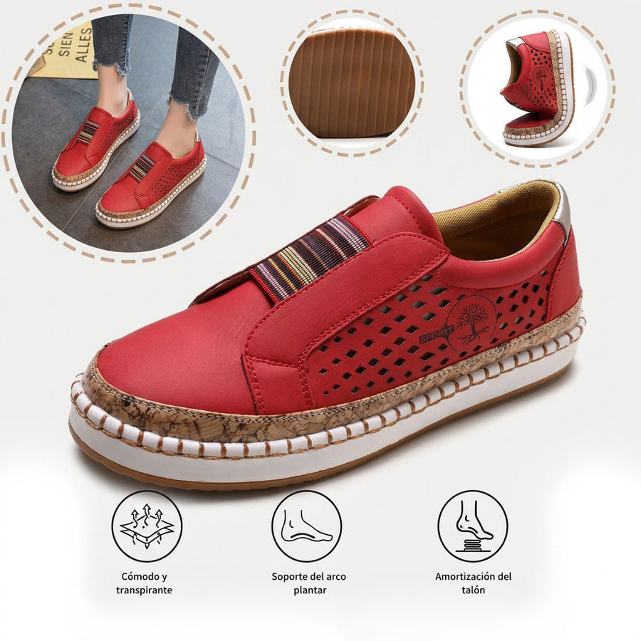Zapatos ortopédicos cómodos: con soporte para el arco, alivian el dolor; transpirables.
