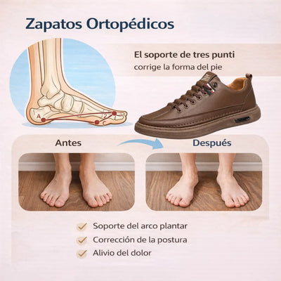 Zapatos ortopédicos formales de piel suave