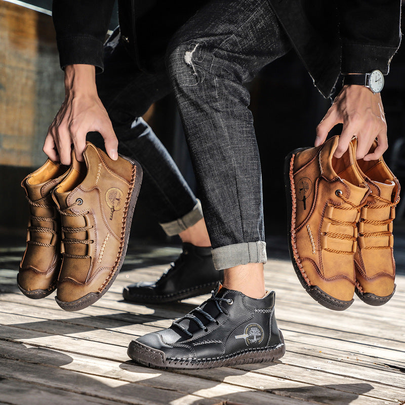 Zapatos ortopédicos cómodos y informales — de piel de vacuno italiana mate, con soporte para el arco