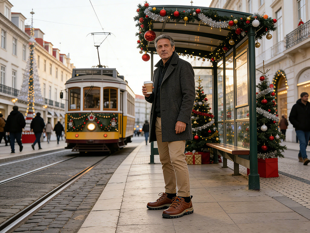 🎄Oferta de Natal por tempo limitado: 30% de desconto! - Calçado casual ZAPIEERS® 👞 - Estilo natalício + Confortável, impermeável e antiderrapante - O presente de Natal perfeito 🎁