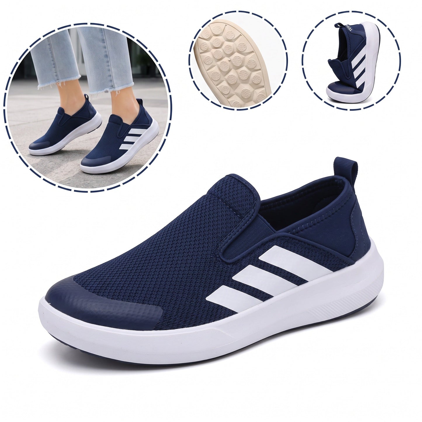 Zapatillas deportivas ergonómicas con plantillas ortopédicas: soporte para el arco plantar que alivia el dolor de pies, estabiliza el talón y reduce la presión sobre las articulaciones