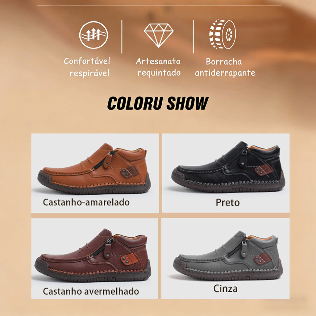 🔥Oferta por tempo limitado hoje: 70 % popust!  ⏰  - Calçado casual ZAPIEERS®, - Sapatos ortopédicos com design ergonómico - Couro premium + costura manual 👞