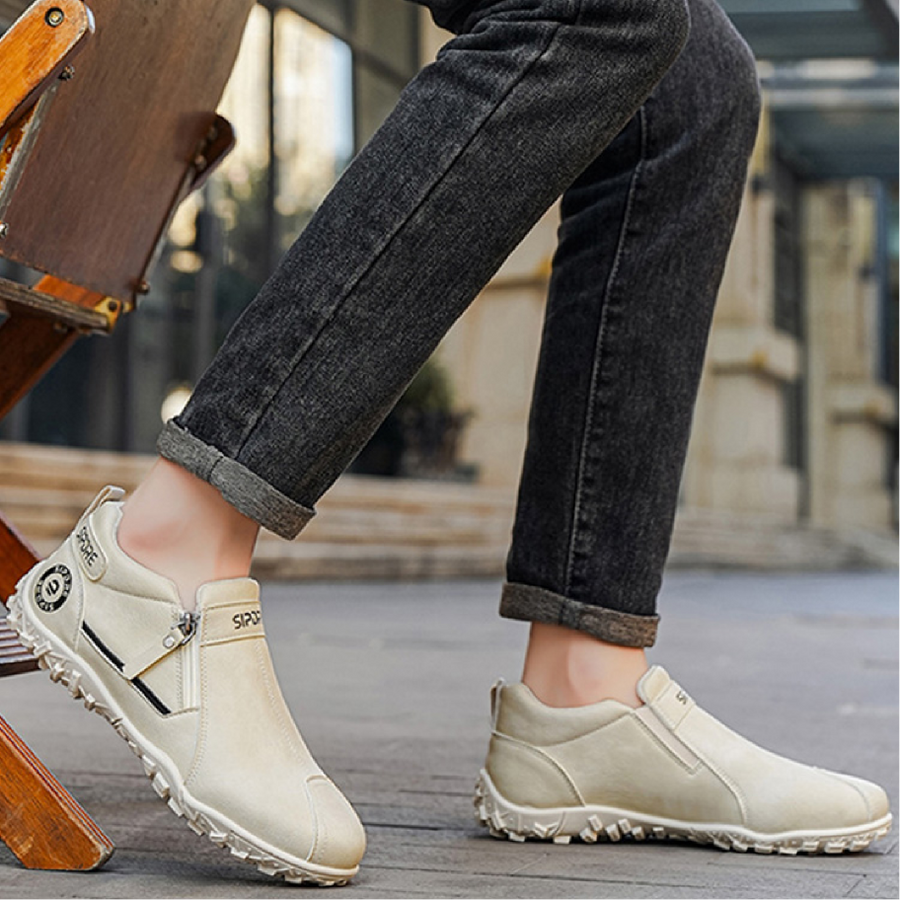 Zapatos ortopédicos cómodos: con soporte para el arco del pie, que alivian el dolor; ligeros y con amortiguación, y con un acabado de piel fácil de cuidar.