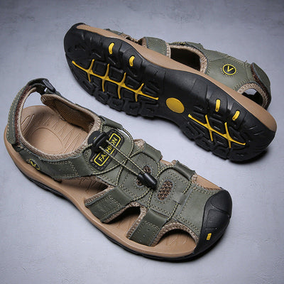 Sandalias con protección para los dedos: con soporte para el arco del pie, que alivia el dolor; ligeras y con amortiguación.