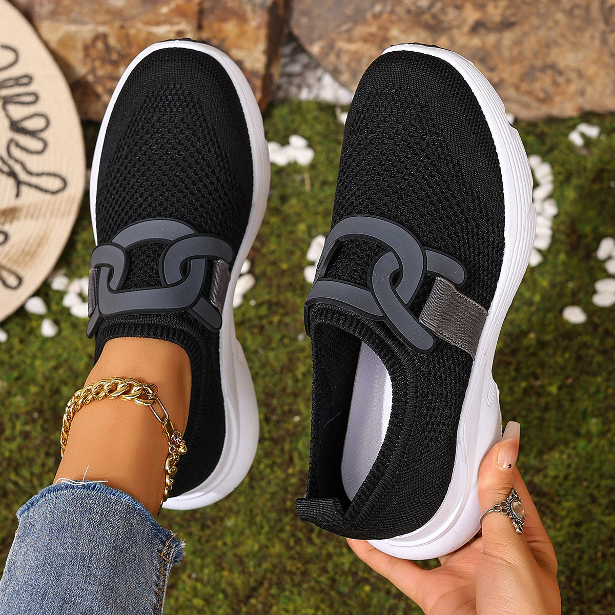 Zapatillas deportivas ortopédicas de malla: con soporte para el arco, alivian el dolor; amortiguación suave.