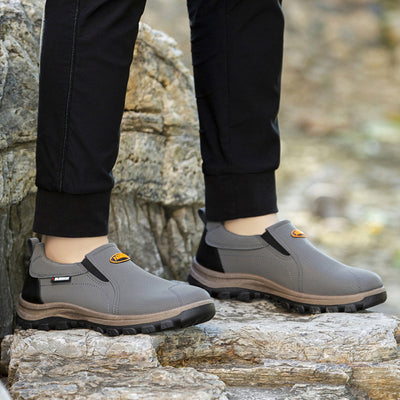 Zapatos ortopédicos cómodos de ante: con soporte para el arco, alivian el dolor, son antideslizantes y amortiguan los impactos.