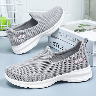 Zapatillas deportivas ortopédicas de malla: con soporte para el arco del pie, que alivia el dolor; amortiguación suave.