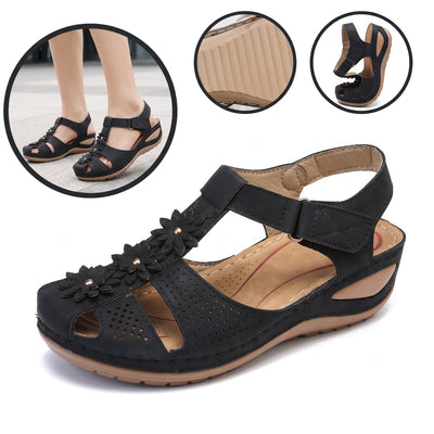 Sandalias con protección para los dedos: con soporte para el arco plantar, que alivia el dolor; ligeras y con amortiguación.