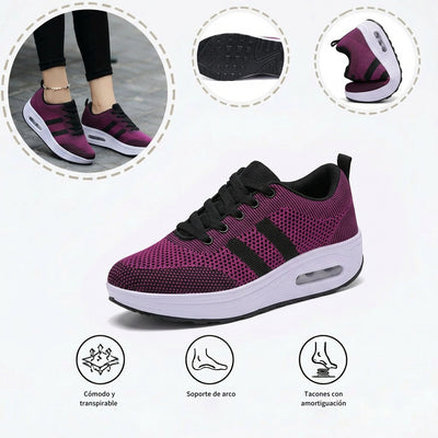 Zapatillas deportivas ortopédicas de malla — con soporte del arco y amortiguación protectora para las rodillas