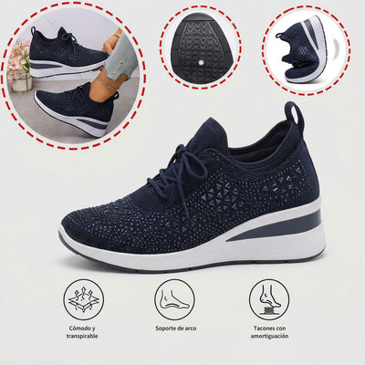 Zapatillas casuales versá tiles con strass