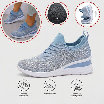 Zapatillas casuales versá tiles con strass