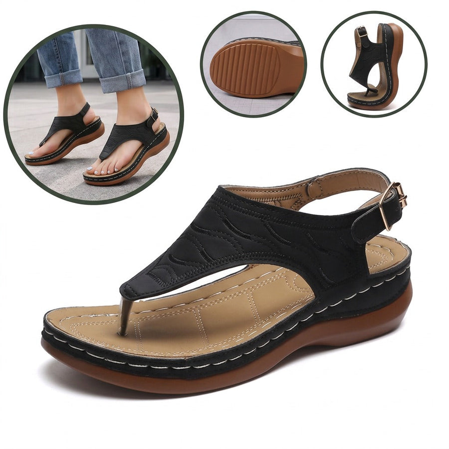 Sandalias ortopédicas ergonómicas — Con soporte para el arco que ayuda a aliviar el dolor de pies, estabilizar el talón y reducir la inestabilidad al caminar