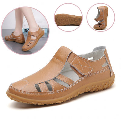 Sandalias con protección para los dedos: con soporte para el arco plantar, que alivia el dolor; ligeras y con amortiguación.