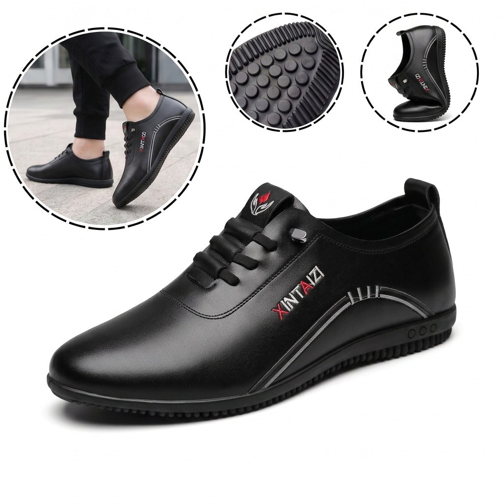 Zapatos ergonómicos con plantilla ortopédica de piel — Piel de vacuno italiana de primera calidad con soporte para el arco, que ayuda a aliviar el dolor de pies