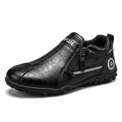 Zapatos ortopédicos cómodos: con soporte para el arco del pie, que alivian el dolor; ligeros y con amortiguación, y con un acabado de piel fácil de cuidar.