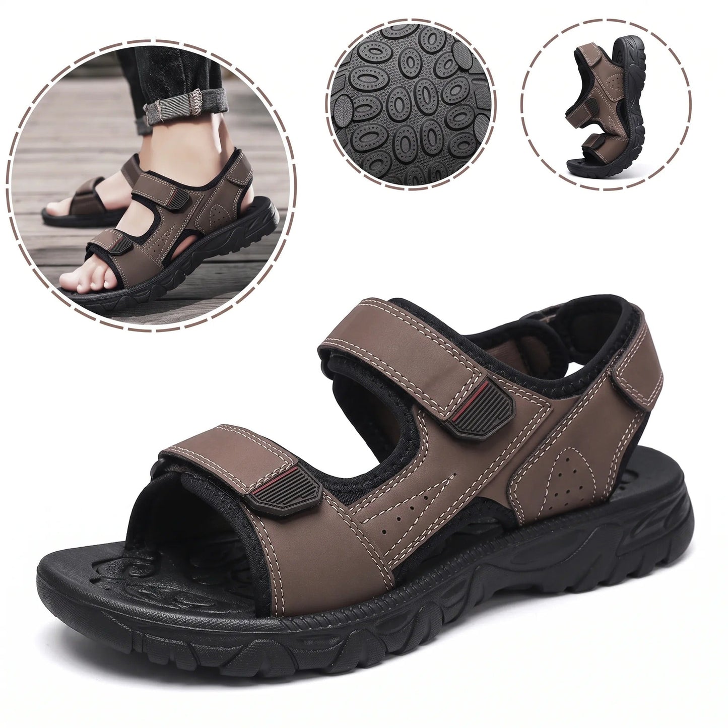 Sandalias ortopédicas ergonómicas — Con soporte para el arco que ayuda a aliviar el dolor de pies, estabilizar el talón y reducir la inestabilidad al caminar
