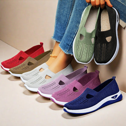 Zapatillas deportivas ortopédicas de malla: con soporte para el arco, alivian el dolor; amortiguación suave.