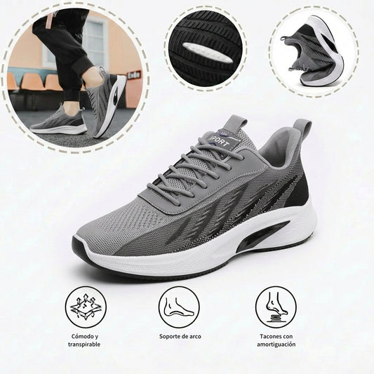 Zapatillas deportivas ortopédicas de malla — soporte para el arco plantar y amortiguación para las rodillas