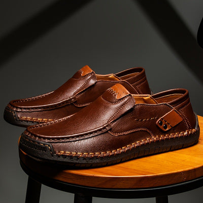 Zapatos ortopédicos cómodos: fabricados con piel de vacuno italiana, con soporte para el arco plantar para aliviar el dolor; ligeros y con amortiguación.