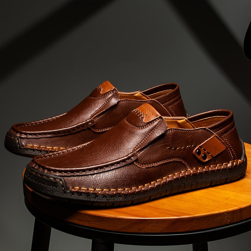 Zapatos ortopédicos cómodos: fabricados con piel de vacuno italiana, con soporte para el arco plantar para aliviar el dolor; ligeros y con amortiguación.