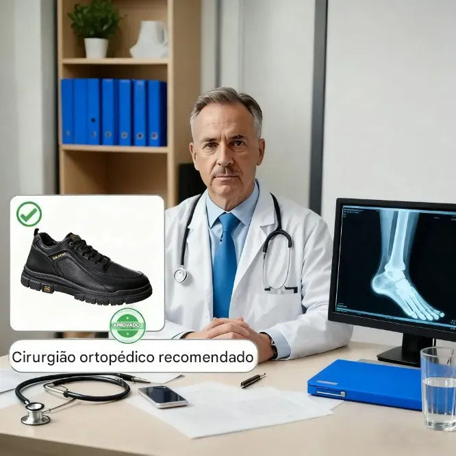 🔥Oferta por tempo limitado hoje: 70 % popust!  ⏰ - Sapatos ortopédicos com design ergonómico - Couro premium + costura manual 👞