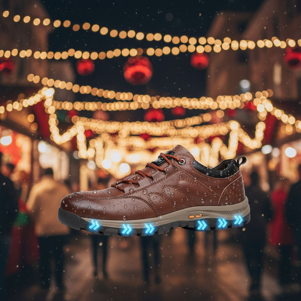 🎄Oferta de Natal por tempo limitado: 30% de desconto! - Calçado casual ZAPIEERS® 👞 - Estilo natalício + Confortável, impermeável e antiderrapante - O presente de Natal perfeito 🎁