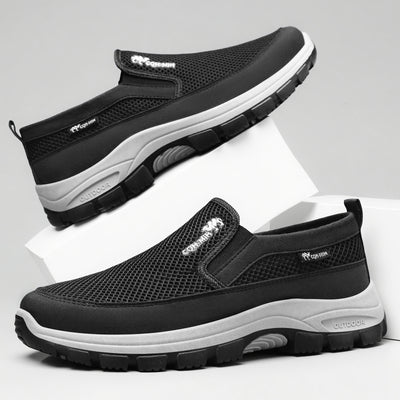 Zapatillas deportivas ortopédicas de malla: con soporte para el arco del pie, que alivia el dolor; amortiguación suave.