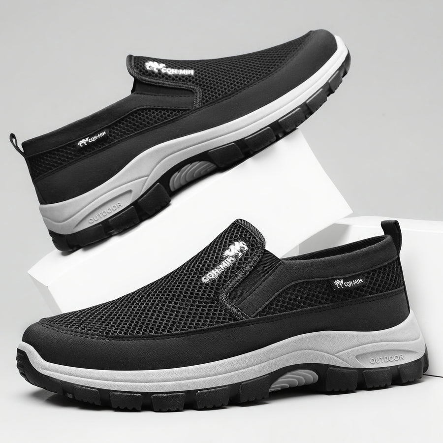 Zapatillas deportivas ortopédicas de malla: con soporte para el arco del pie, que alivia el dolor; amortiguación suave.