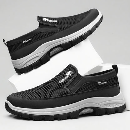 Zapatillas deportivas ortopédicas de malla: con soporte para el arco del pie, que alivia el dolor; amortiguación suave.