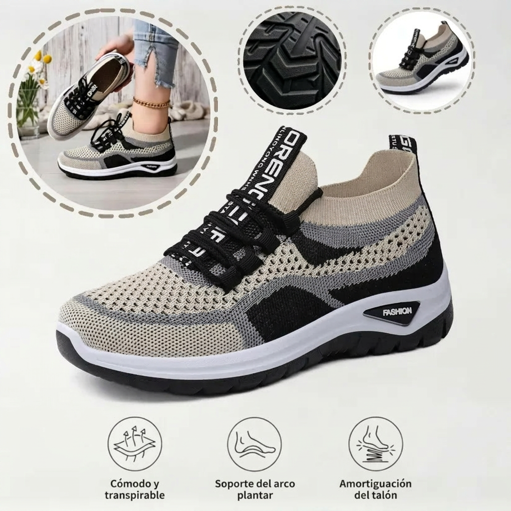 Zapatos correctores casuales en colores combinados