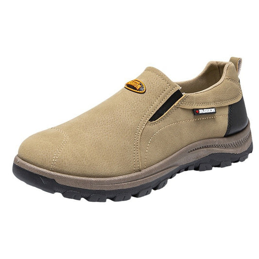 Zapatos ortopédicos cómodos de ante: con soporte para el arco, alivian el dolor, son antideslizantes y amortiguan los impactos.