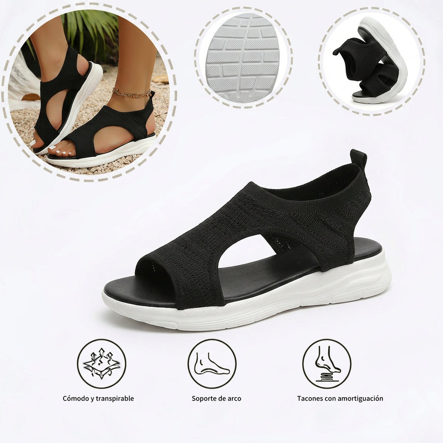 Sandalias ortopédicas de punto — con soporte para el arco plantar para caminar con comodidad
