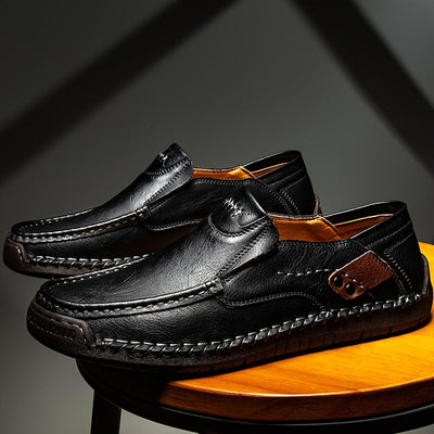 Zapatos ortopédicos cómodos: fabricados con piel de vacuno italiana, con soporte para el arco plantar para aliviar el dolor; ligeros y con amortiguación.