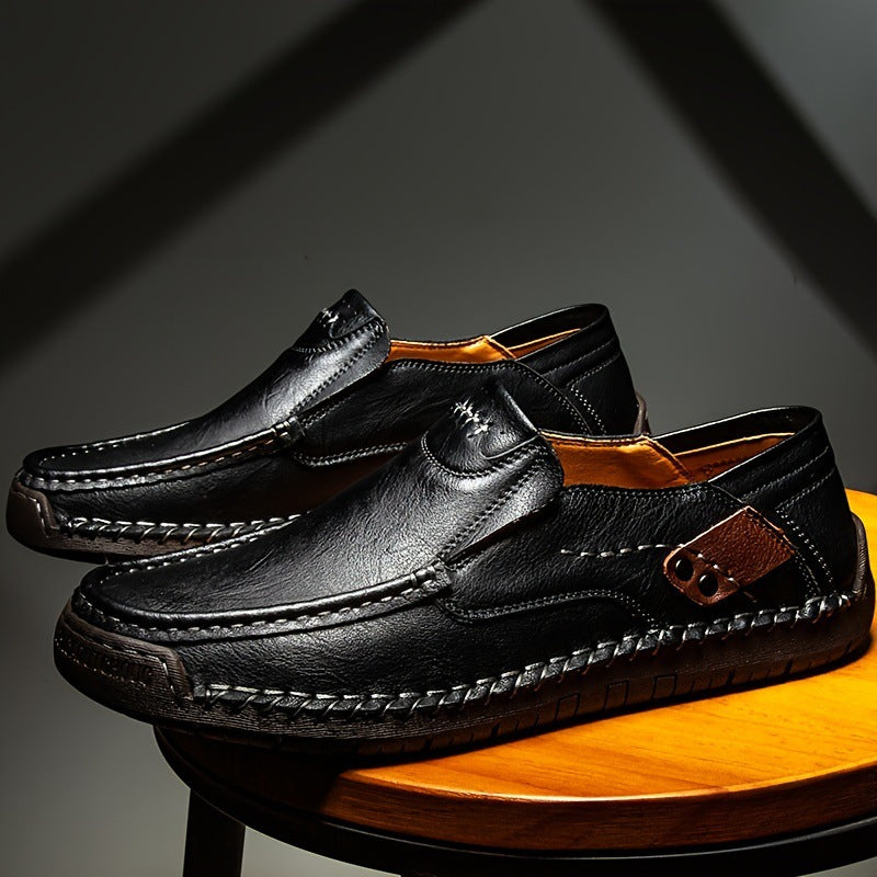 Zapatos ortopédicos cómodos: fabricados con piel de vacuno italiana, con soporte para el arco plantar para aliviar el dolor; ligeros y con amortiguación.