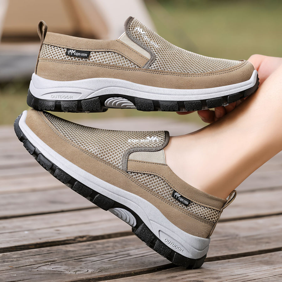 Zapatillas deportivas ortopédicas de malla: con soporte para el arco del pie, que alivia el dolor; amortiguación suave.